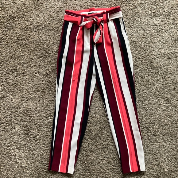 Express High Waisted Sash Tie Ankle Pant - Picture 4 of 7